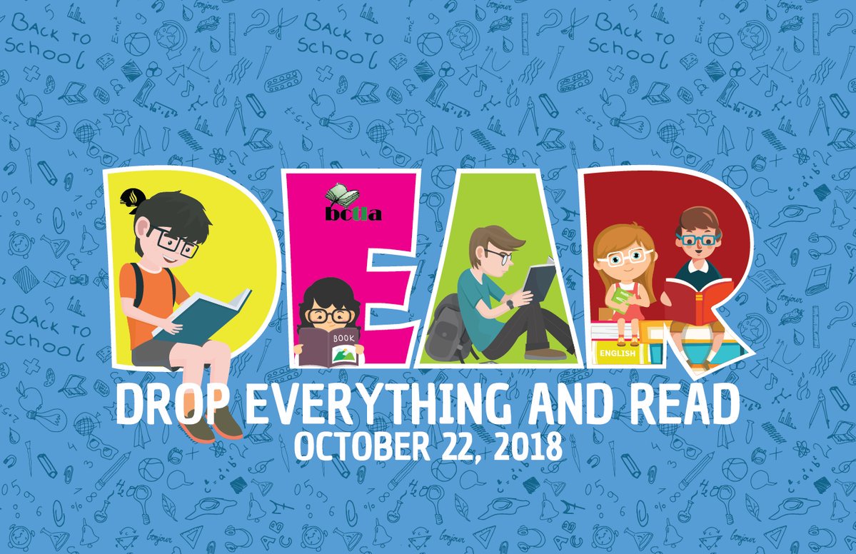 The countdown is on... Make a plan and get ready. On October 22, students, teachers and citizens of BC are going to DROP everything and READ! #BCTLA_DEAR