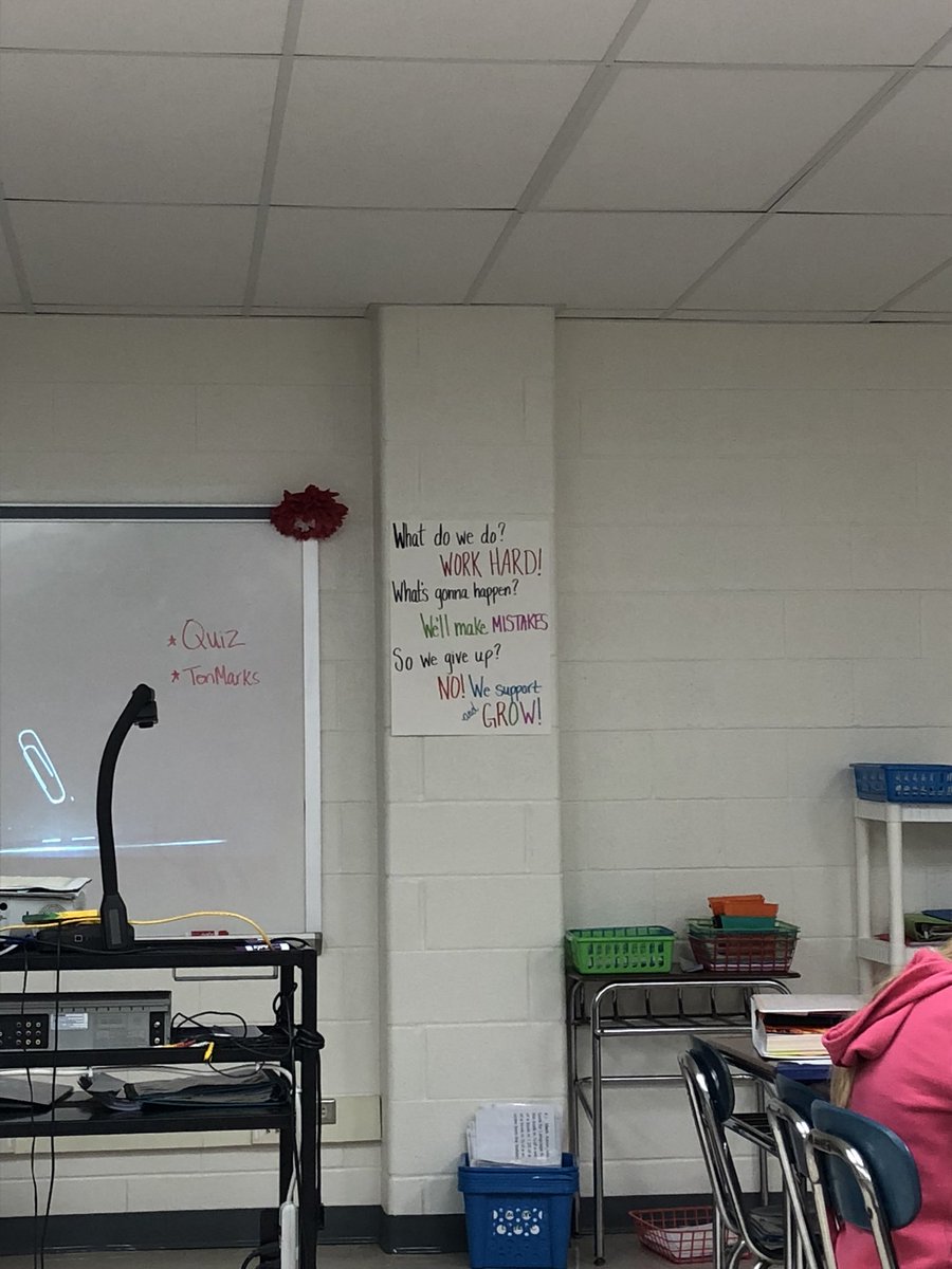 Love the positive message in Ms. Morgan’s math class. The focus and effort that students were exhibiting is evidence that they are living this positive message! #TMSpanther @cjakabFCPS