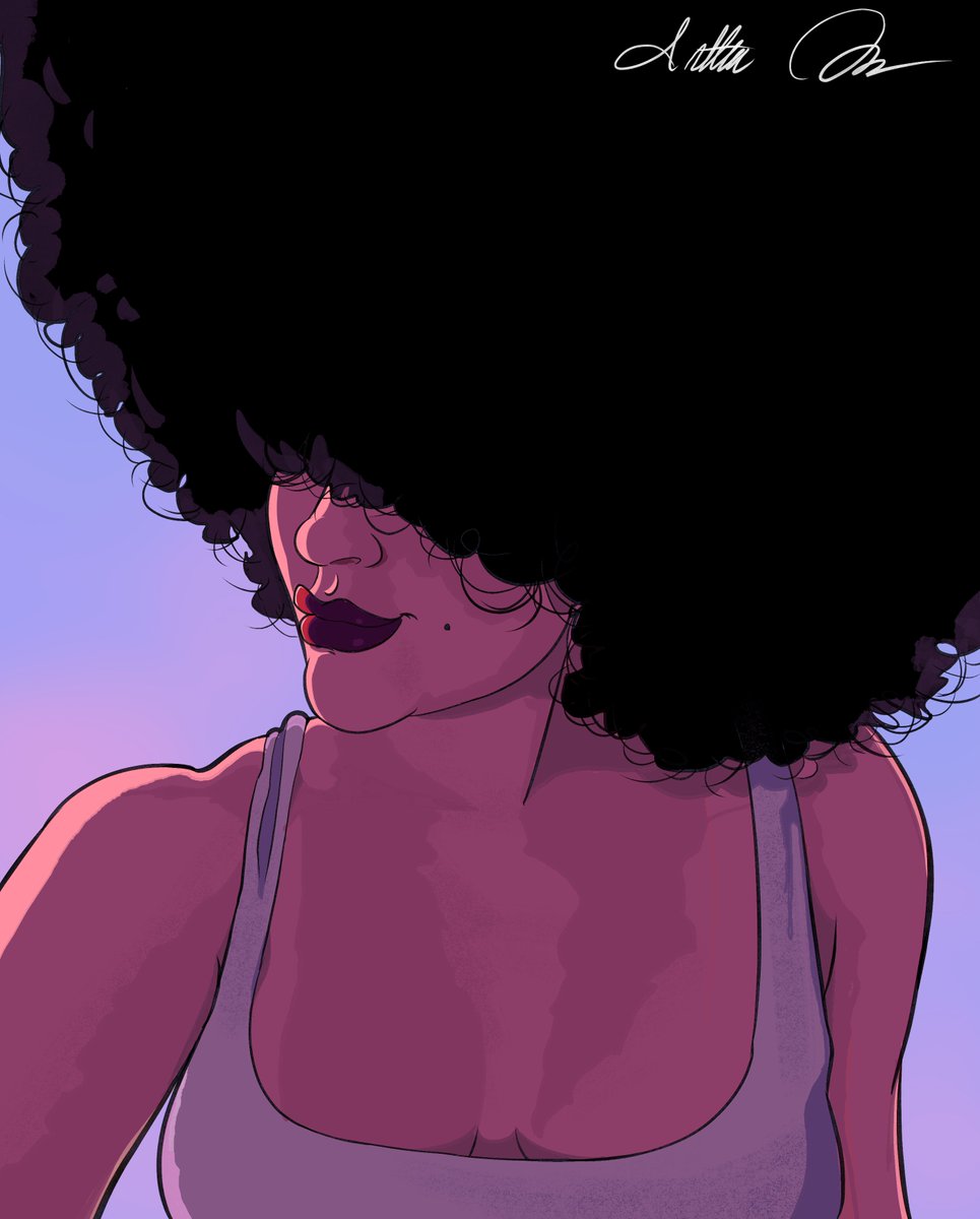 Art21994's tweet photo. Afro~ #afro #lineart #illustration #CLIPSTUDIO #portrait #digitalart #visualart https://t.co/JFdQOmoaEG