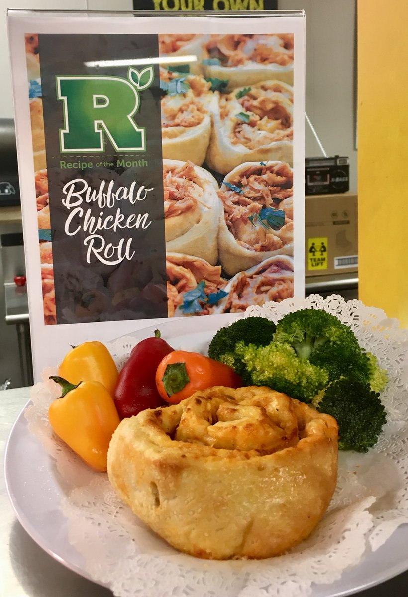 rasdcafe's tweet photo. Recipe of the Month today at Rochester. The Buffalo Chicken Roll, “Just the right chicken to dough ratio” quoted from one of our teachers! #momentsmatter @Teamcassidy1 @TNGMadPres @TNG_Corporate @RASD_Admin @RochesterASD https://t.co/qq6pfFBvtE