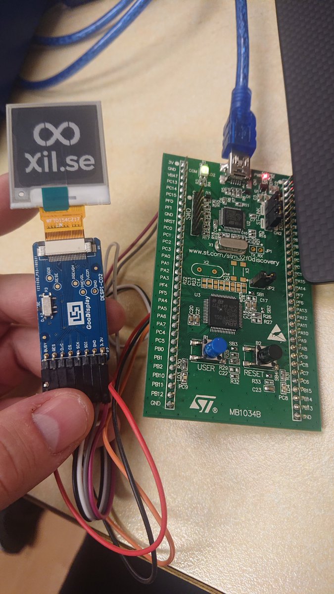 EnJens's tweet image. And the hacky C version on a @ST_World discovery board is here @xil_hackerspace @GoodDisplayCN