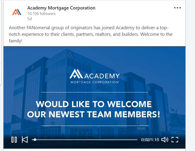 BrandiAtAcademy's tweet photo. Another #FANomenal group of originators has joined #AcademyMortgage to deliver a top-notch experience to their clients, partners, realtors, and builders. #Mortgage #RealEstate #LoanOfficer #Values #1stChoiceLender
https://t.co/aeHBIq4RfZ https://t.co/pWKOMApwwz