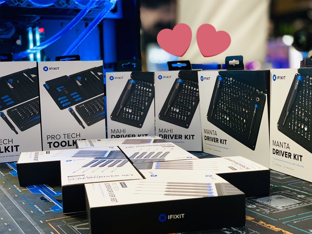 OverkillGame's tweet image. Sometimes a tool refresh is in order, were huge fans of @iFixit and their tools. So we loaded up baby! More builds coming soon. #ifixit #awesometools #irepairfast #custompc #liquidcooled