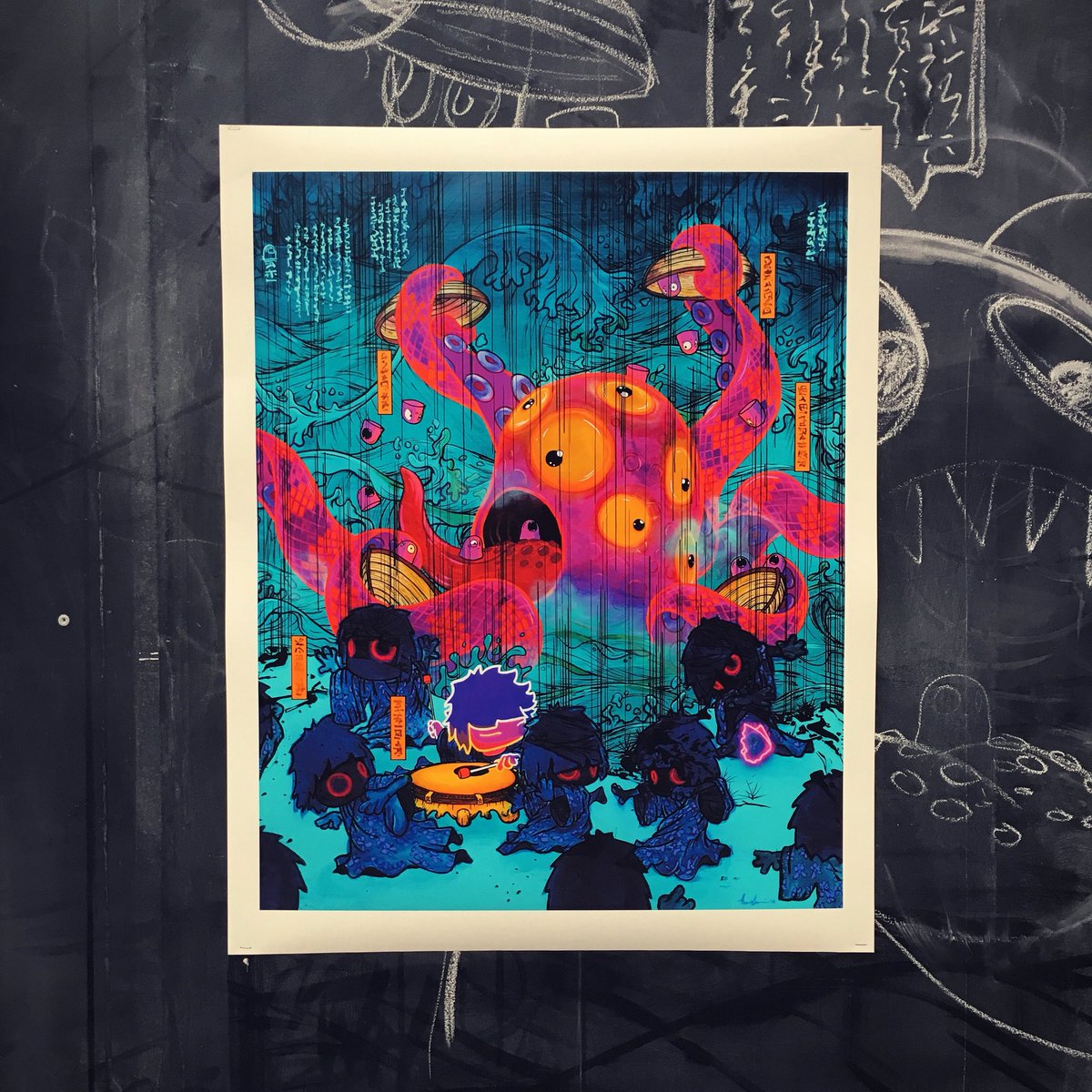 ‘Megan and the O-nami Kami’ 48 hour timed print release tomorrow! £195. Will go live at 7am here: tomlewis.co.uk/tomlewisprints