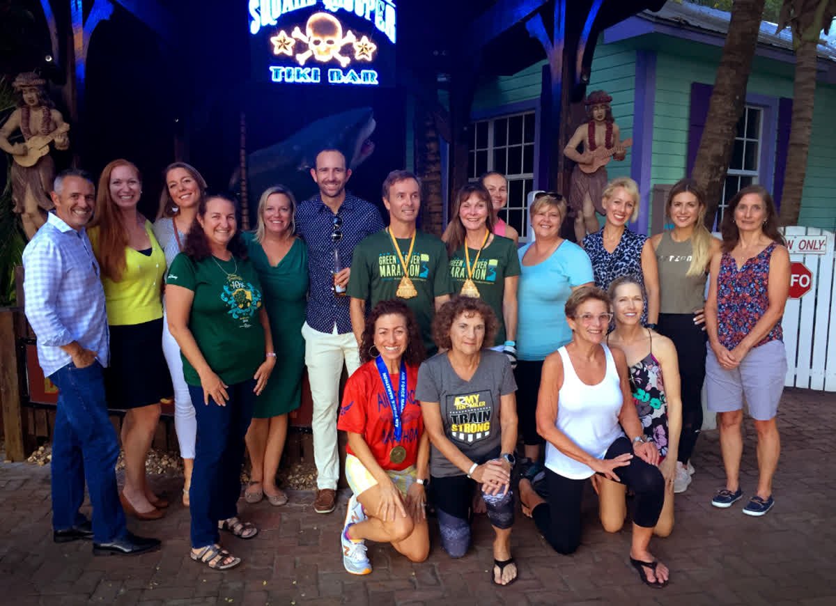 golpbmarathon's tweet photo. Jupiter Medical Center’s Marathon Training Team and the coaches from Palm Beach Roadrunners got together last night to let off some steam as they continue their training journey to run the Fitteam Palm Beaches Marathon on December 2. #fitteammarathon #jupitermedicalcenter #pbrr https://t.co/d8kdYzdLcJ