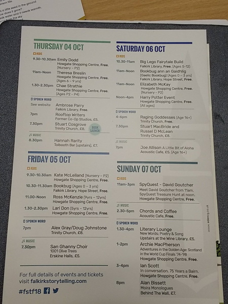 BPSDrParnell's tweet photo. Details of the Falkirk Storytelling Festival. Lots of free events!
#BPSLiteracy
#fstf18 https://t.co/VfDYOFSmlJ