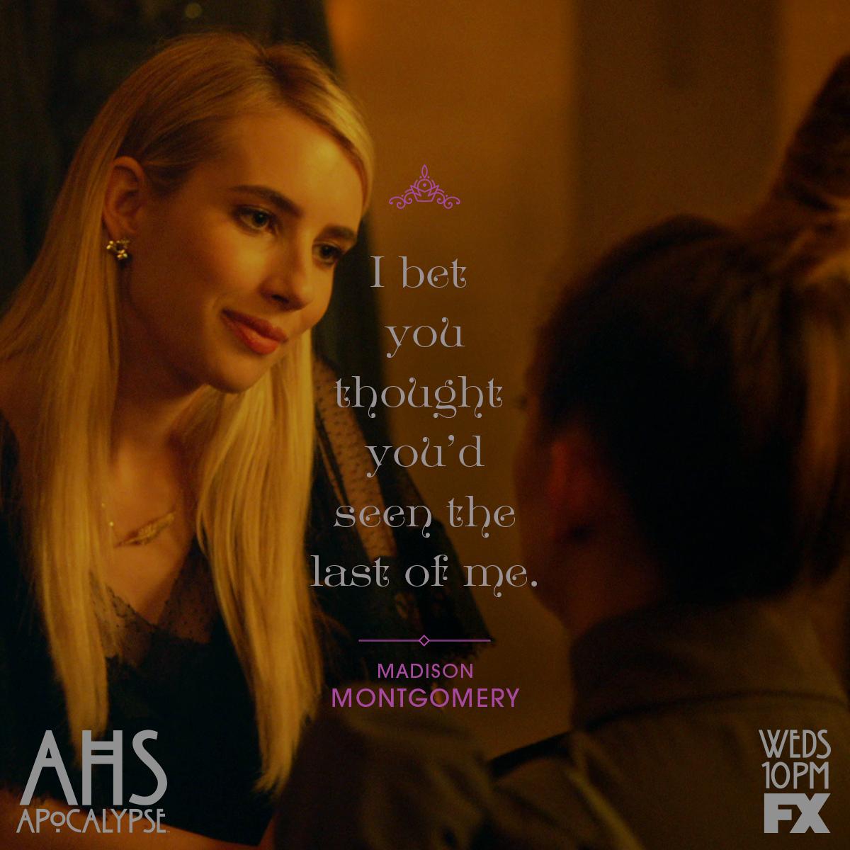 AHSFX's tweet photo. Surprise bitch. #AHSApocalypse https://t.co/c4YWfjBV5O