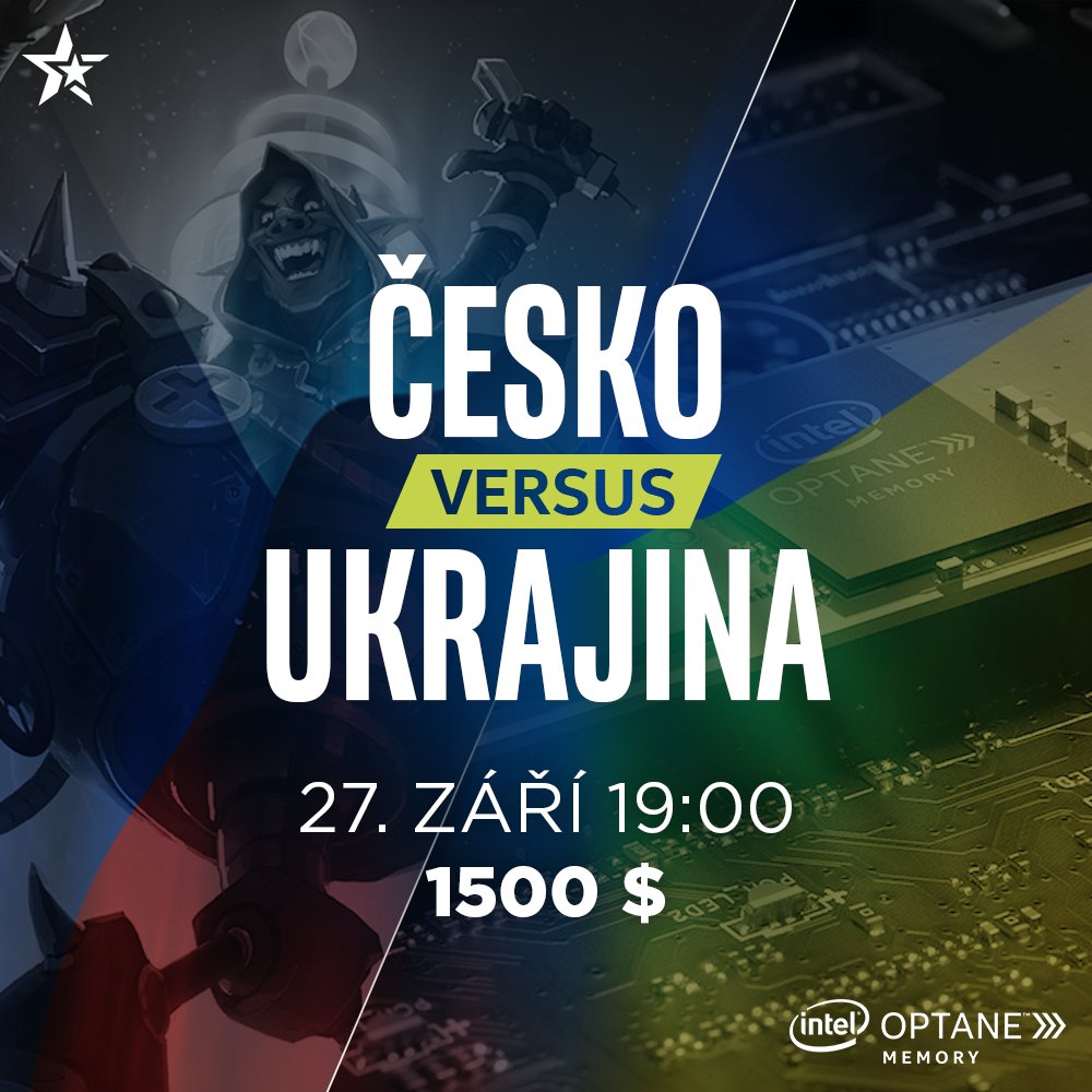 🇨🇿vs 🇺🇦
"Souboj národů" brought by Intel starting just now! 
Come cheer for your team, twitch.tv/czechcloud OR twitch.tv/neirea
More info: bit.ly/Souboj_Národů