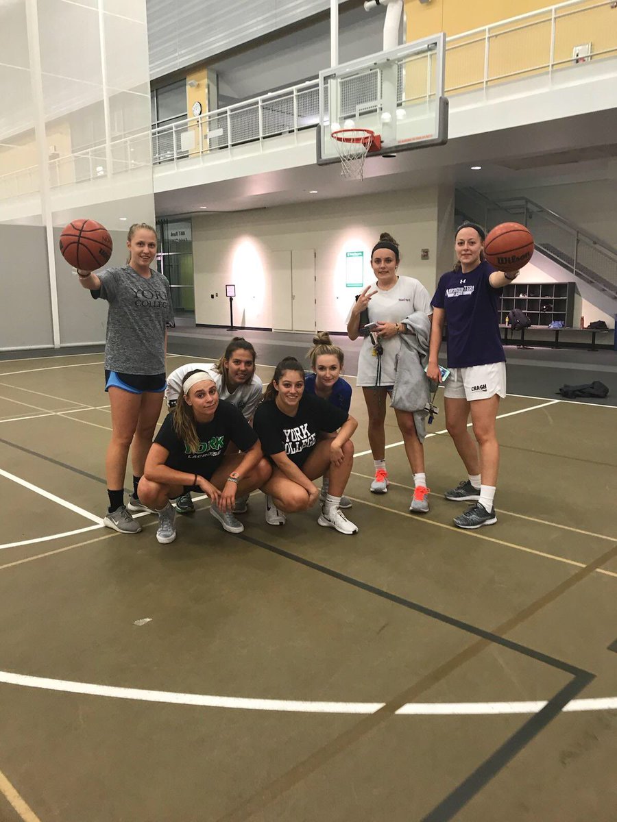 YCPWLacrosse's tweet image. Caption This! 🏀 #LetsGoYork #HoopSession #Ballislife