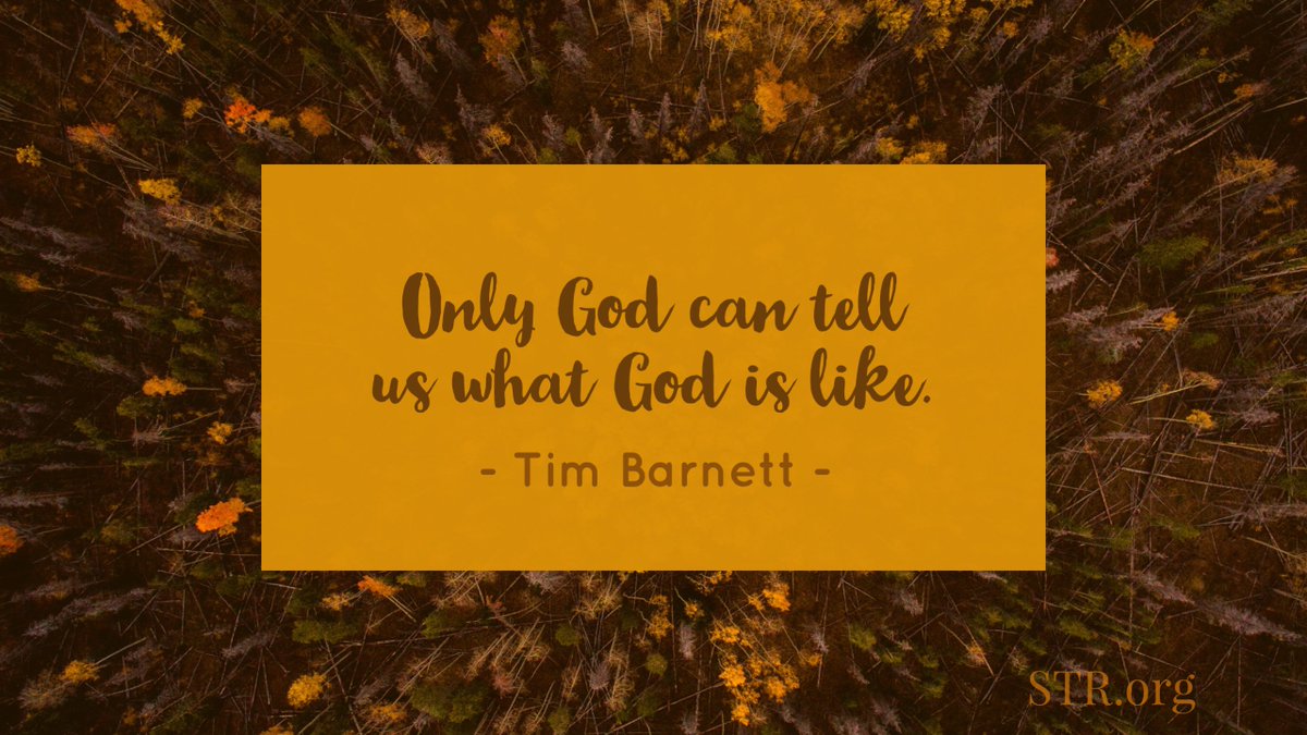 STRtweets's tweet photo. "Only God can tell us what God is like." - @timothybarnett
#God #STRtweets #TimBarnett #StandtoReason https://t.co/A0pNFkSr31