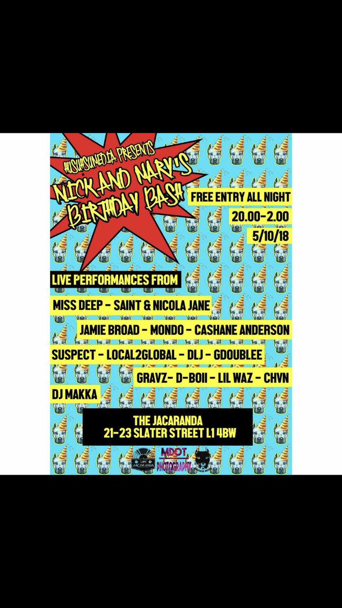 jamiebroadmusic's tweet image. 5/10/2018 catch me live in the Jacaranda for @hushush_media birthday party - free entry 
•
•
•
#jamiebroad #live #hushhush #music #gig #performance #rap #hiphop #rapper #liverpool #jacaranda #scouse #events