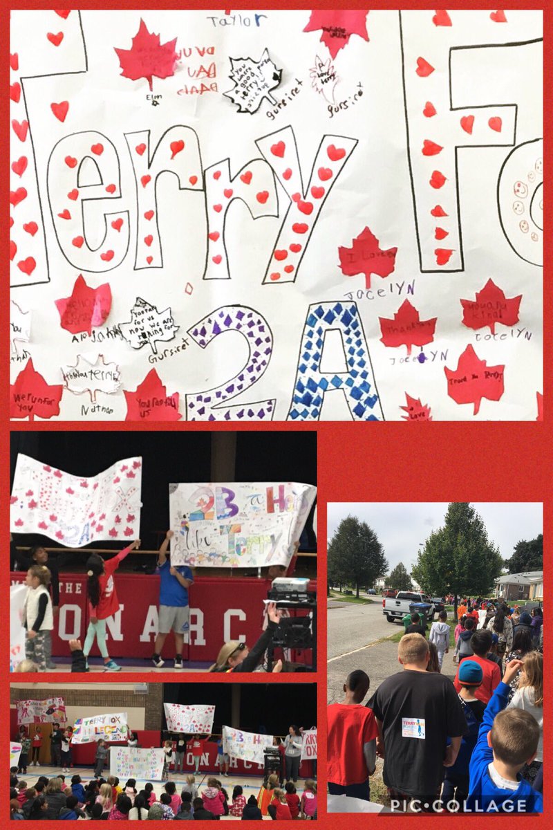 2A walked for #TerryFox today with 2B @TweetsLuong and all of our friends <a href="/MadocDrive/">Madoc Drive PS</a> <a href="/PeelSchools/">Peel District School Board</a>