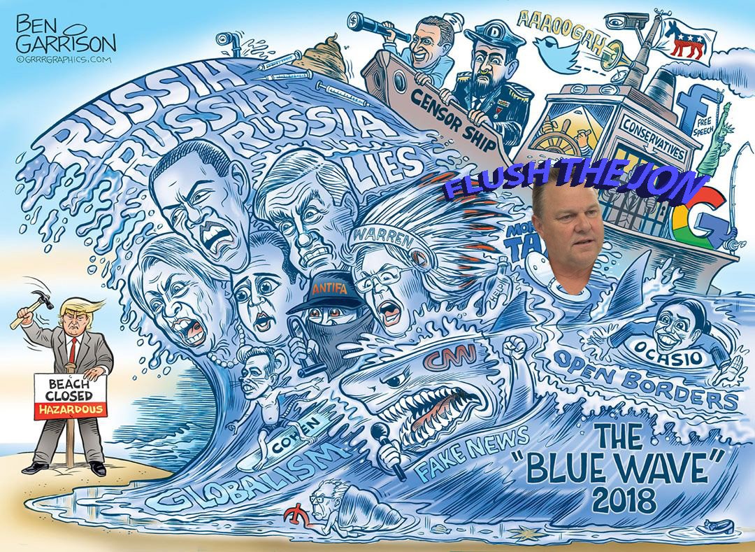 Best4MT's tweet photo. Tester is trying to ride the democrat wave of corruption, lies, censorship, and desperation. BUT thankfully, Trump’s accomplishments have effectively closed the beach. So, it will be #TwoTermTester. Montana will #FlushTheJON. #mtpol #MTSEN https://t.co/X3FSowLRSl