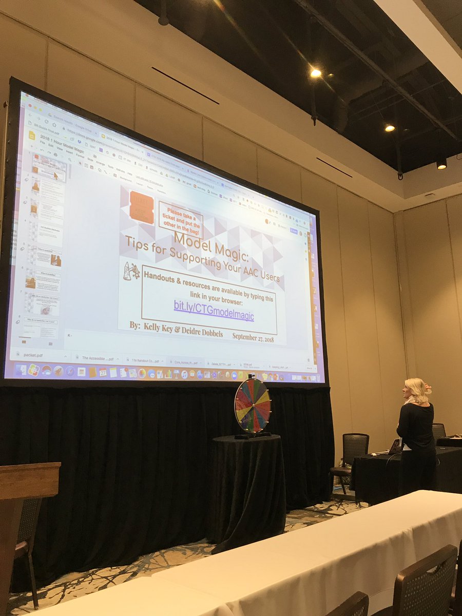 Atotmom's tweet photo. You know it's going to be a great session with @KKey_AT when you walk in and price is right music is playing and there is a prize wheel! https://t.co/xWwfpSZsTg