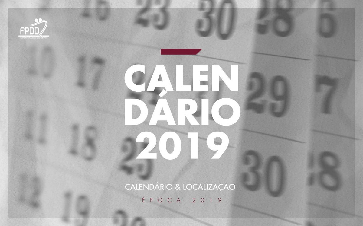 fpdd_oficial's tweet photo. O calendário das provas desportivas de 2019 já estão atribuídas e disponíveis para consulta no nosso sitio da internet. 

Página de Eventos site FPDD: https://t.co/xGXPclZV6A

Documentos PDF: https://t.co/Z3zy9XjxCx

A Direção da FPDD https://t.co/3AZKotjBBf