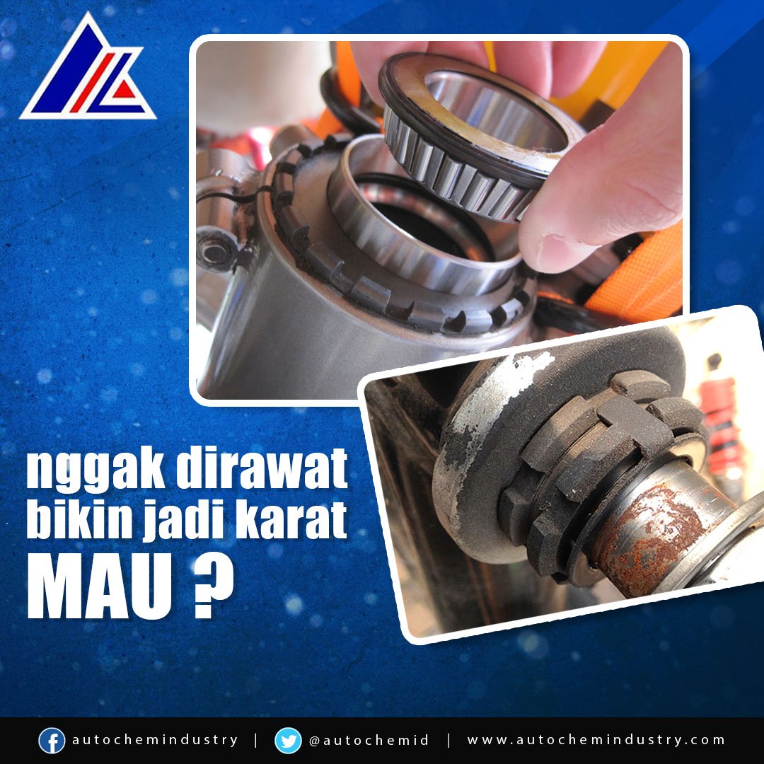 Tidak pernah dirawat, pastinya bikin komstir menjadi karat dan seret  sob. Akibat paling parah bikin susah belok dan pastinya berkendara  menjadi gak nyaman. 
 #Autochem 
 #PerawatanKomstir 
 Follow us <a href="/Autochemid/">Autochem Industry</a> | IG <a href="/Autochem/">Dick Dross</a> autochemindustry.com