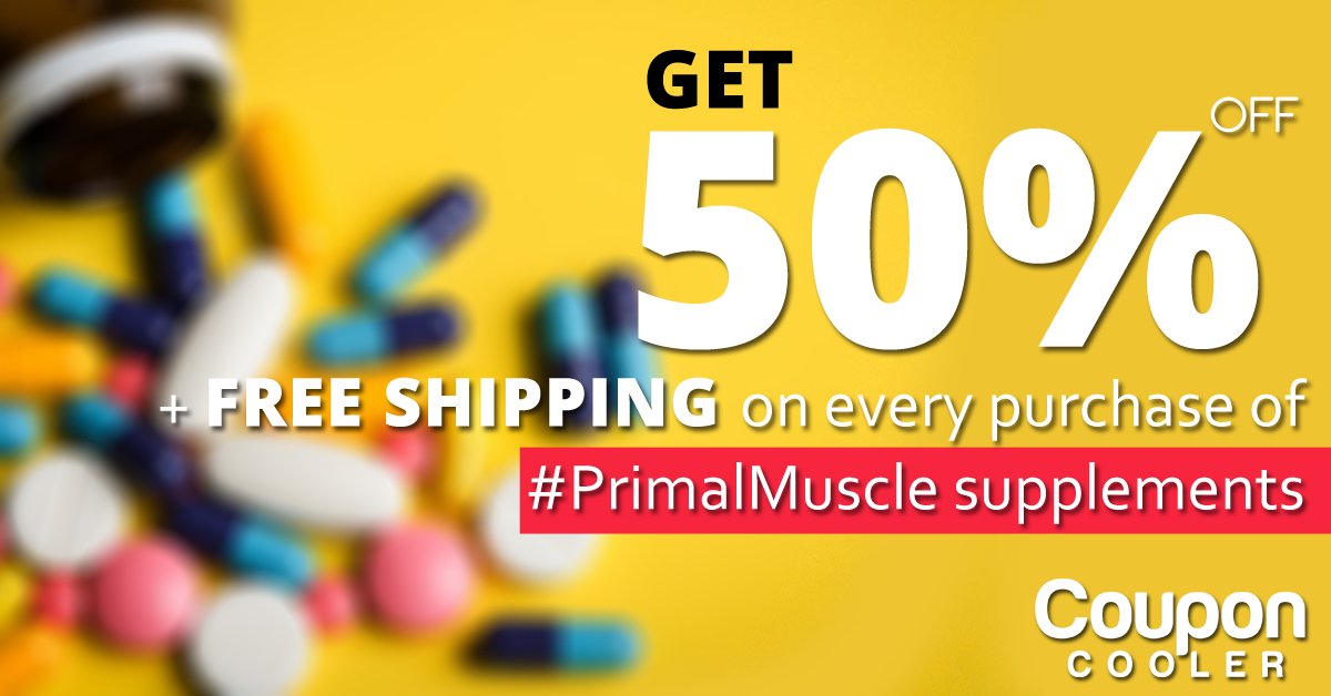CoolerCoupon's tweet photo. Before you buy those pricey #PrimalMuscle #Supplements, check @CoolerCoupon for the latest PrimalMuscle #promocodes. PrimalMuscle discount codes, #deals, and #offers are available and get Up to 50% OFF on Supplements. To get that discount coupon visit: https://t.co/jmkgX9Oq4z https://t.co/woYf62ttN7
