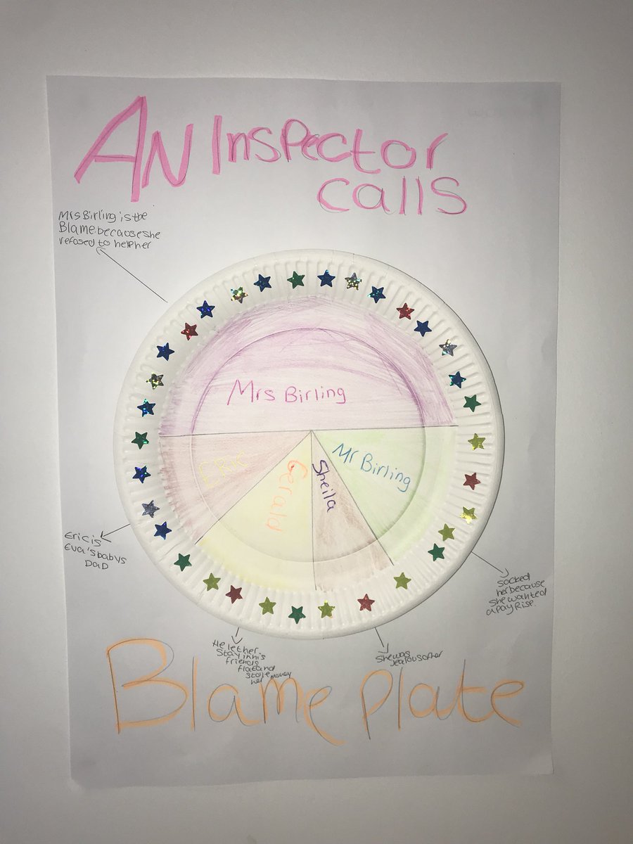 My Year 10s loved making their An Inspector Calls blame plates today! 🔍They were keen to see how many likes/retweets they could get - please retweet so I can show them 😊 #AnInspectorCalls #teamenglish