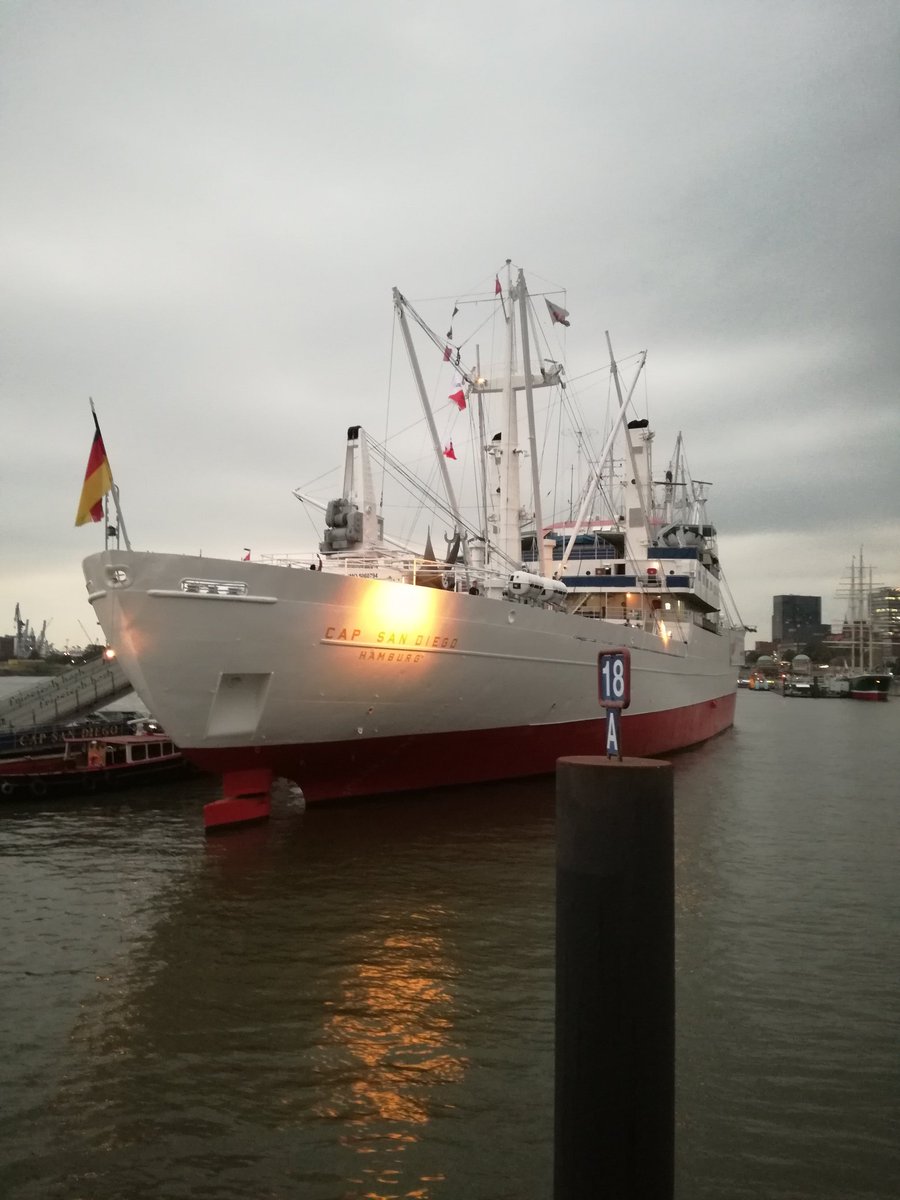 creativeEndvs's tweet photo. First time I'll have a conference dinner on such an impressive boat, the Cap San Diego. Thanks to the @socSMCs organisers for this amazing idea! https://t.co/hRGag2H77m