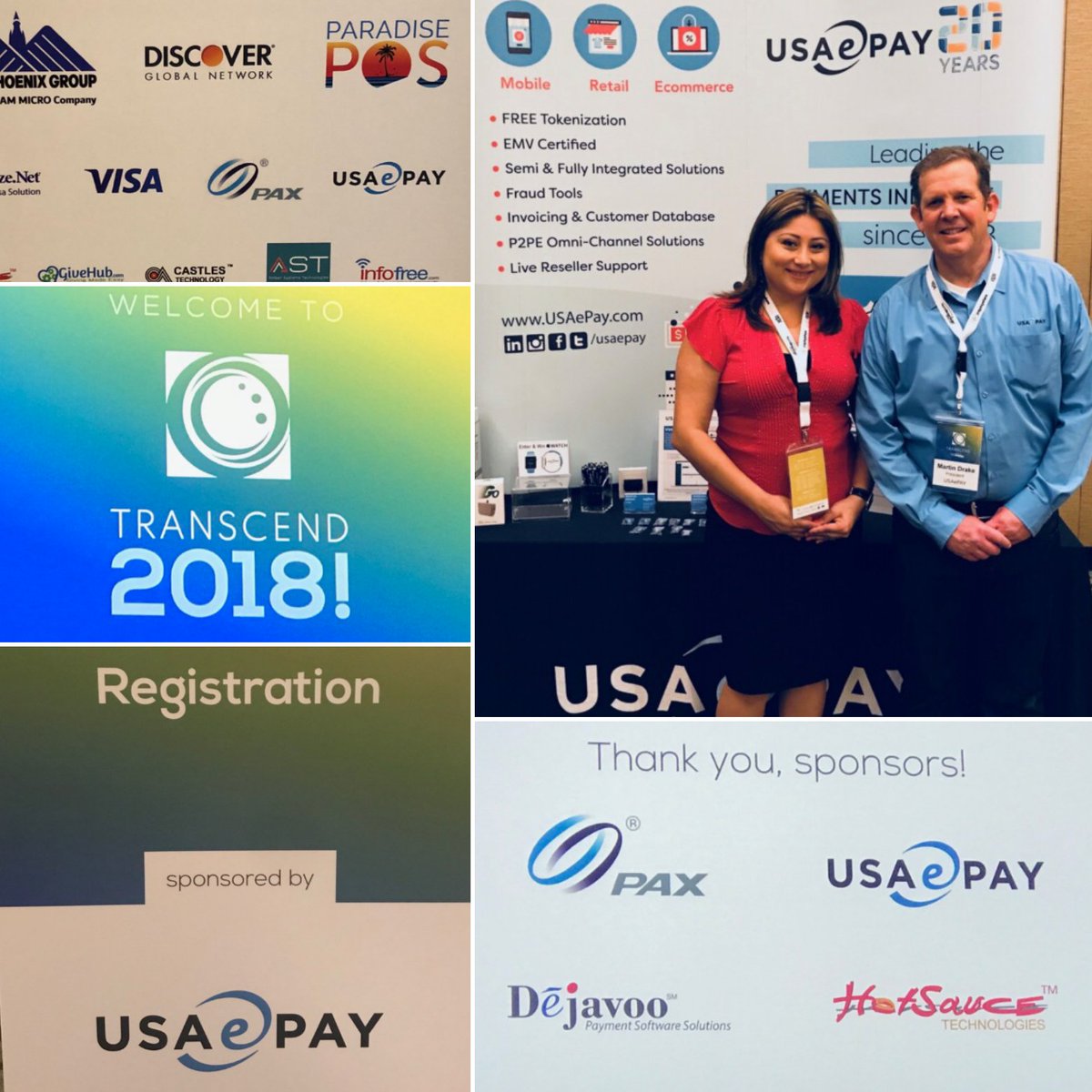 usaepay's tweet photo. USAePay is proud to be a sponsor of this year's #Transcend2018 https://t.co/Pov7FtfVDB