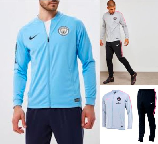 Chandals del PSG y M. City para adulto.