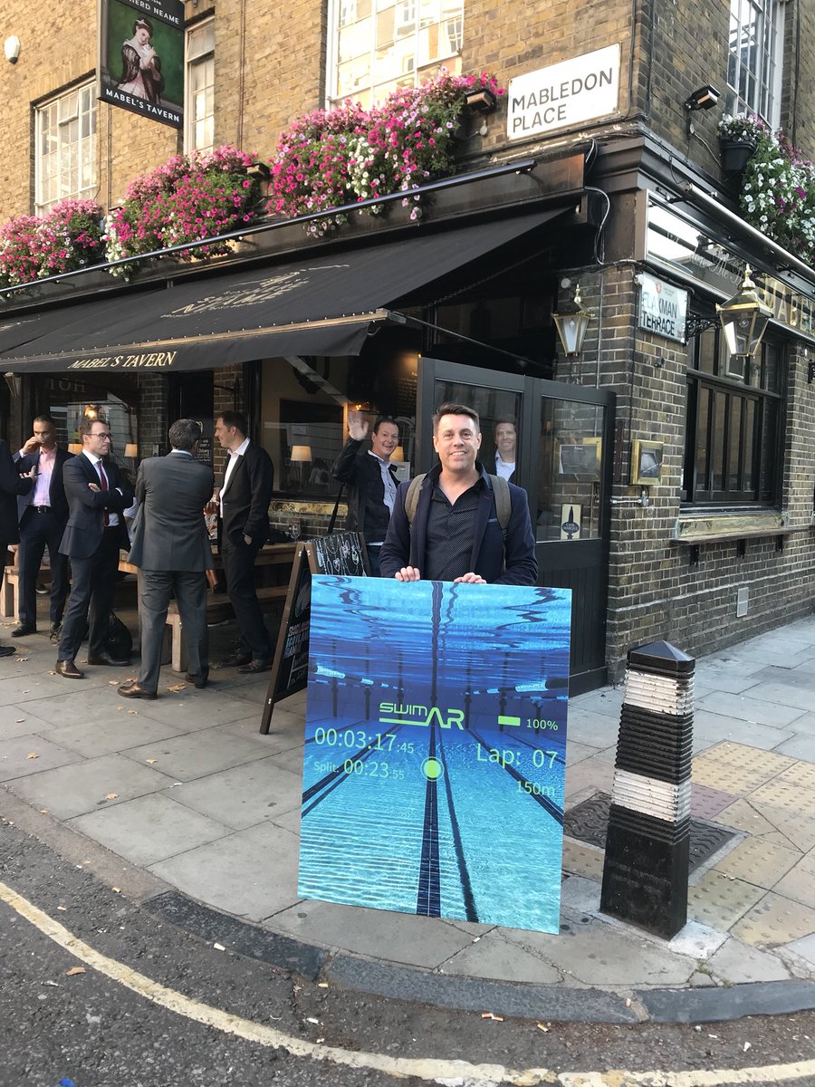 SwimAR_UK's tweet photo. What a great day for the #SwimAR team. Well done @sparkyhester > awesome pitch to a room of potential investors; great piece to camera wt @digitalcatapult & transporting this hilariously large piece of foam board around London wt a smile.
@ImaginationF https://t.co/IOMzlhmQLe