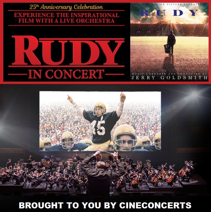 VareseSarabande's tweet photo. #RudyMovie - IN CONCERT - 🎼 by #JerryGoldsmith
11/10/18 - Tickets/Info: https://t.co/EofkvkngUG (ON SALE 9/28) - Celebrate 25th Ann w/80 piece orchestra w/cast & crew! #JustinFreer conducts. 💿: https://t.co/lw2UIKqgc2
LP: https://t.co/V7VJJDMX6m
iTunes: https://t.co/WTfD1ZlpmH https://t.co/hRDLhVqgPB