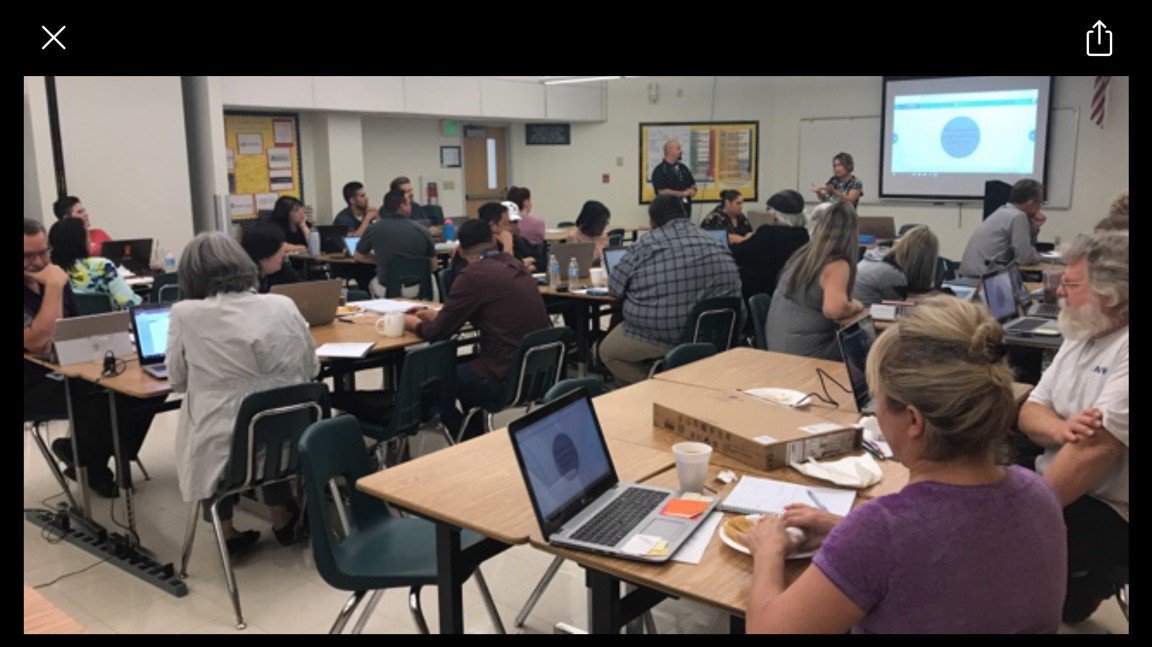 Our team working together with Lead Teachers. <a href="/fresnounified/">Fresno Unified</a>