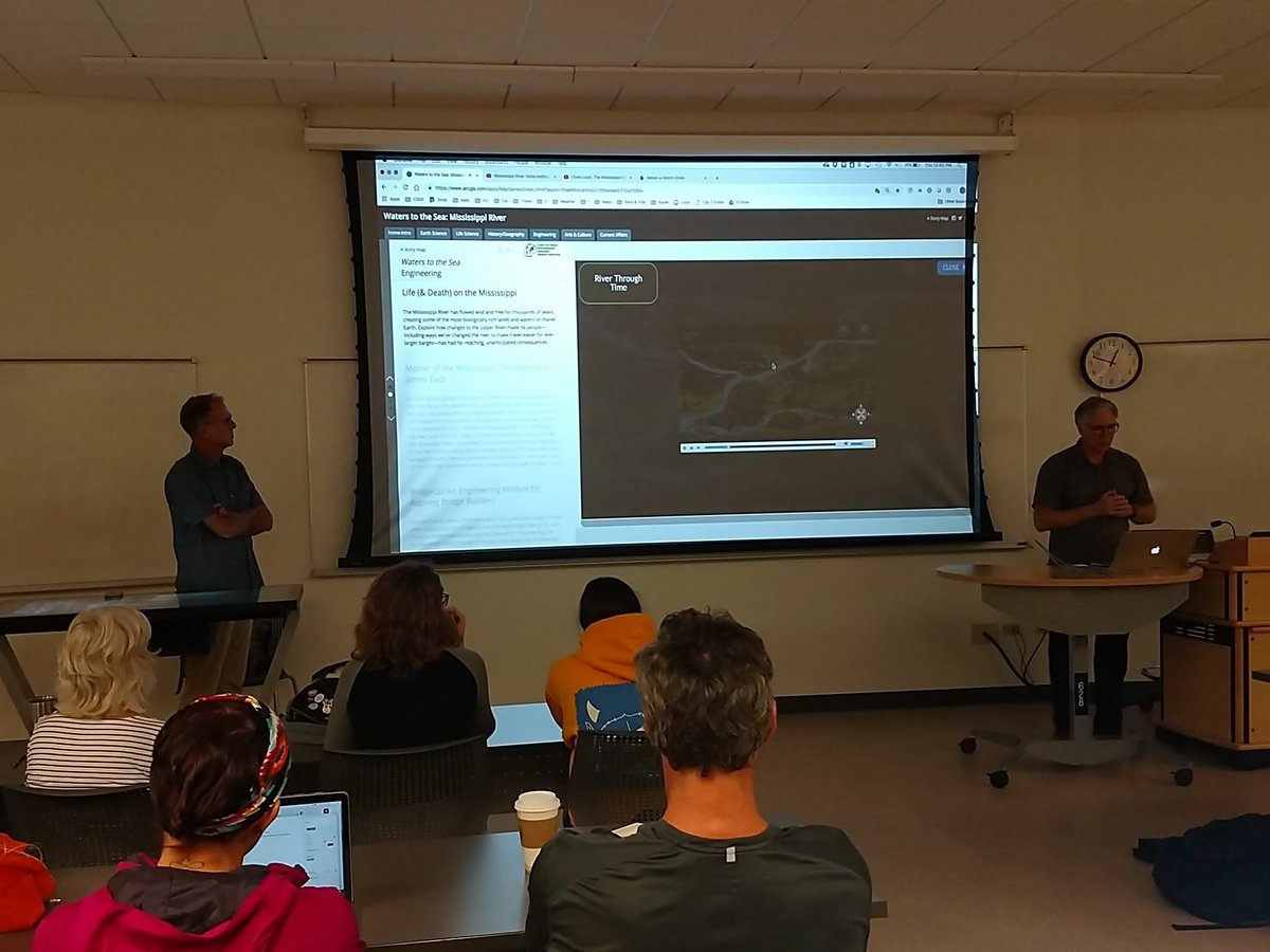 garvey_haines's tweet photo. "We use a story map (online) to tell and share the stories of the Mississippi River." - John Shepard #environmentalroundtable https://t.co/FAYnfkHm4U