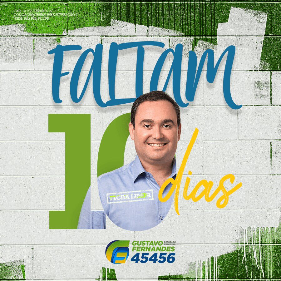 gustavoregiofer's tweet photo. Faltam 10 dias para juntos vencermos novamente. No dia 7, digite 45456 e eu ficarei feliz de continuar a representar você na Assembleia! https://t.co/PnPYtvSiho