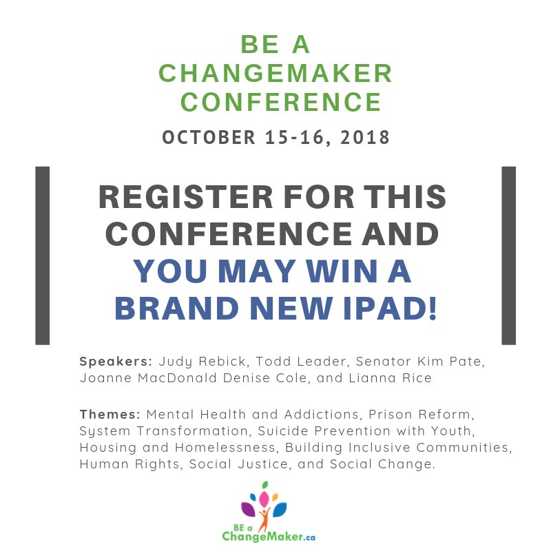 <a href="/BChangeMaker/">Be A ChangeMaker</a> Conference, Oct.15-16, 2018 will be here soon!  Register for this conference and you may win a brand new iPad! tinyurl.com/ChangeMakerCon…