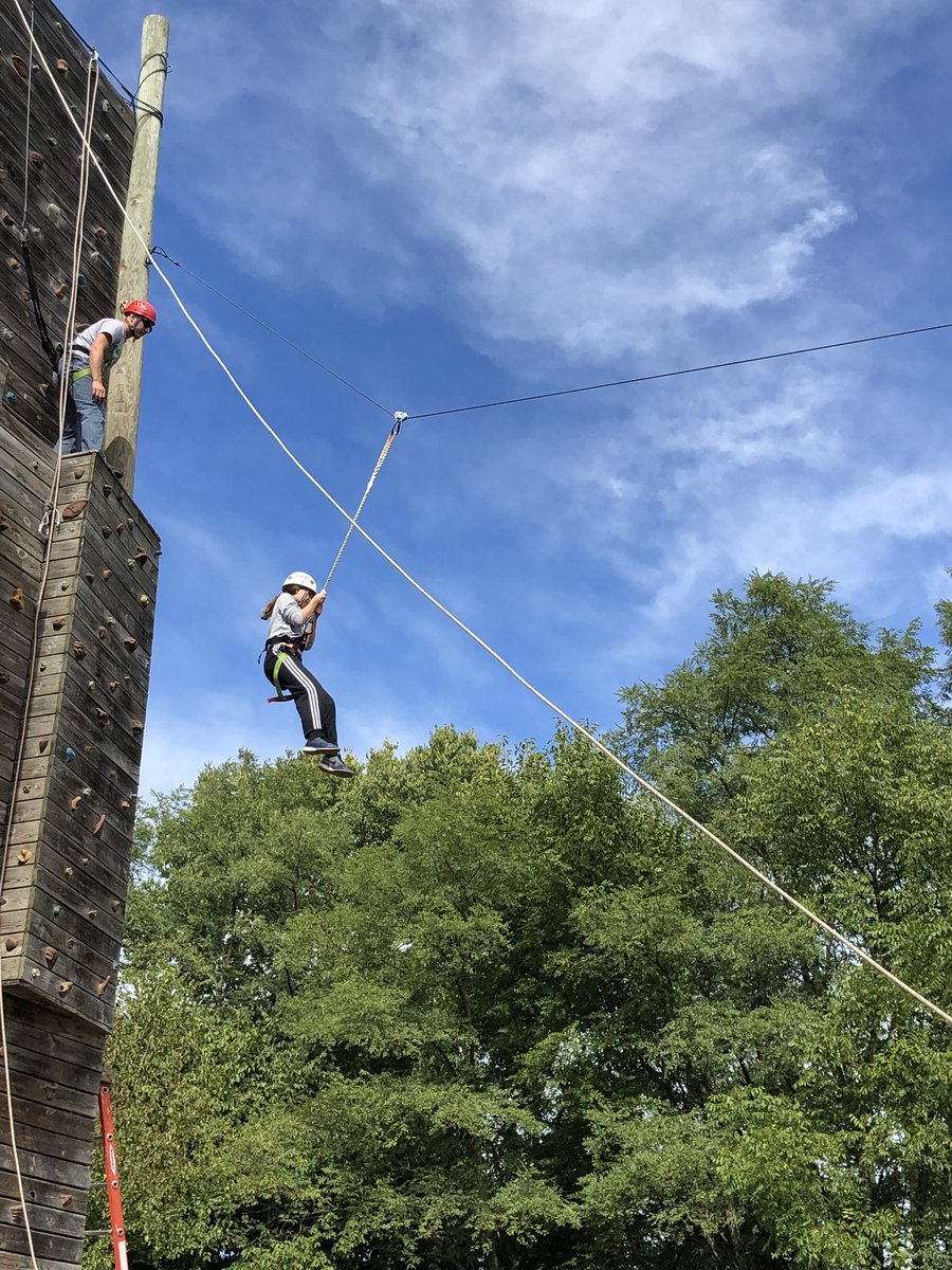 Ogden6th's tweet photo. Zip lining is testing our courage, patience, and direction following! #6thgradeteamscourse #ogdenavenuepanters @AvenueOgden https://t.co/vp91eC3n8v
