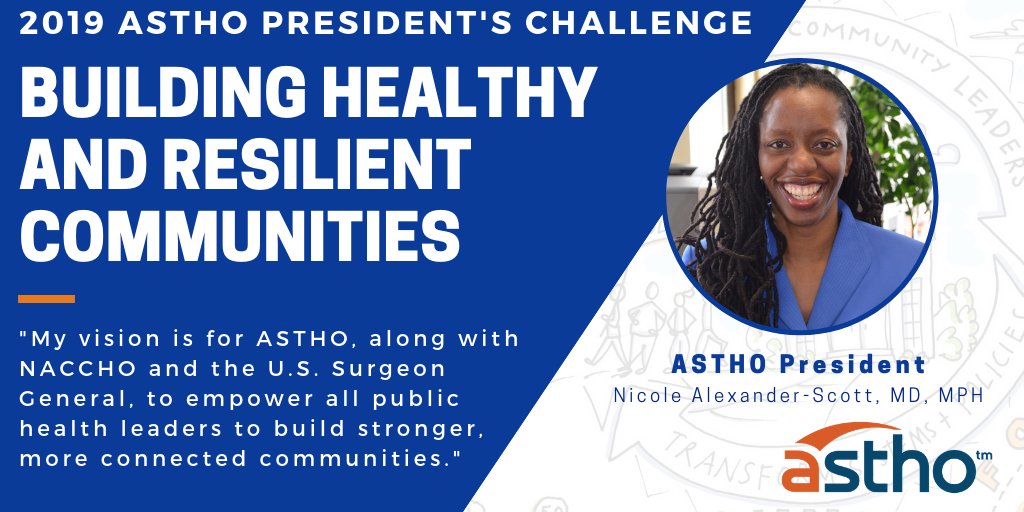 ASTHO's tweet photo. Today at #ASTHO18 we launched a national campaign to build #HealthyCommunities together. Read the press release on the 2019 President’s Challenge: https://t.co/B7BHmm2wJx 

@RIHEALTH @NACCHOalerts @Surgeon_General @mbrhc 

#ASTHOPrezChallenge https://t.co/A4G8q0W7Kb