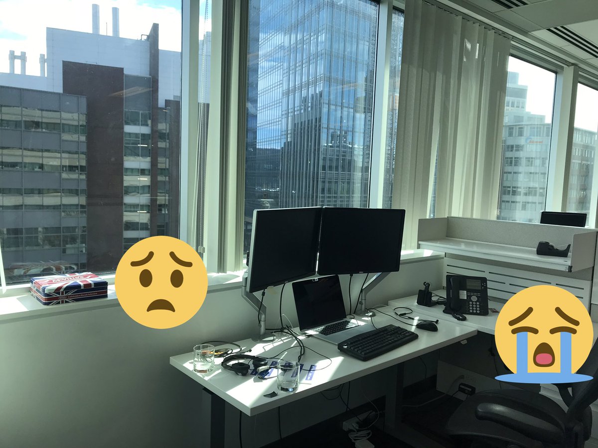 MD_A13's tweet photo. Goodbye desk. Worked hard to get you and today is my last day with dedicated desk #mobileworkstyle #sad #cubiclehomeless #missyoualready https://t.co/5tjZb8gfIt