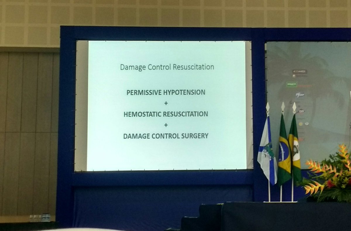 H_Herpich's tweet photo. the triad of damage control resuscitation in @aprfreitas talk!!! #Abramede2018 https://t.co/iwI65uI1Zu