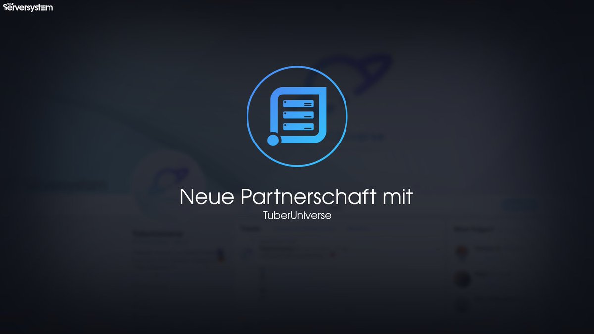 yourServersystm's tweet photo. 📌 yourServersystem News: 

Wir freuen uns auf eine neue Partnerschaft mit @TuberUniverse, welche durch unseren Zusammenschluss mit @myCustomProject entstanden ist. 
Wir hoffen auf eine gute und faire Partnerschaft auf beiden Seiten. 

#yourserversystem #yss #partnerschaft https://t.co/R8S9uuCxOI