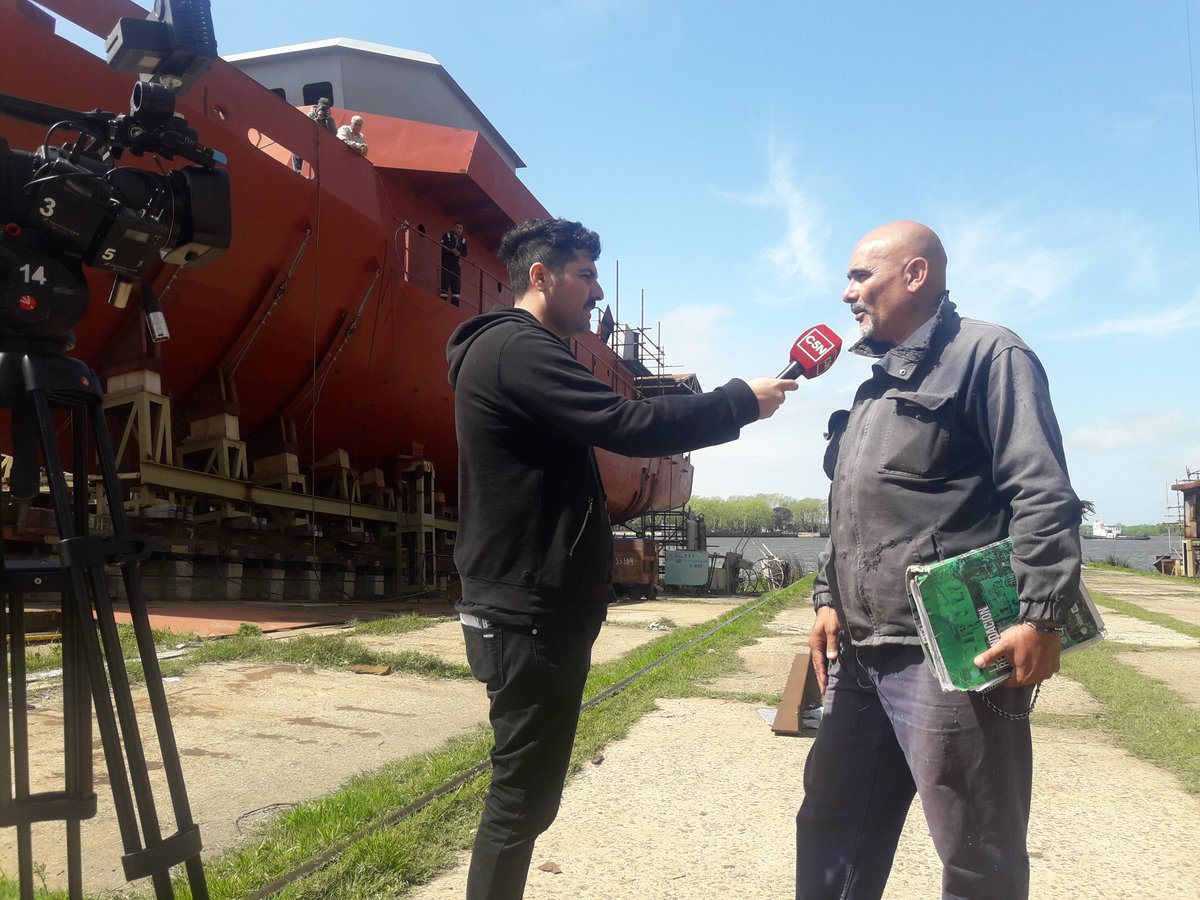 DiegoSuarezARS's tweet photo. Los trabajadores del Astillero contando la verdad de lamsituacion y denunciando que el.gobierno de Vidal nos desfinancia. 
@Urbanski_Fabian @fede_verbie @agustin_lp04 @infobae https://t.co/bHaHjIAPTK