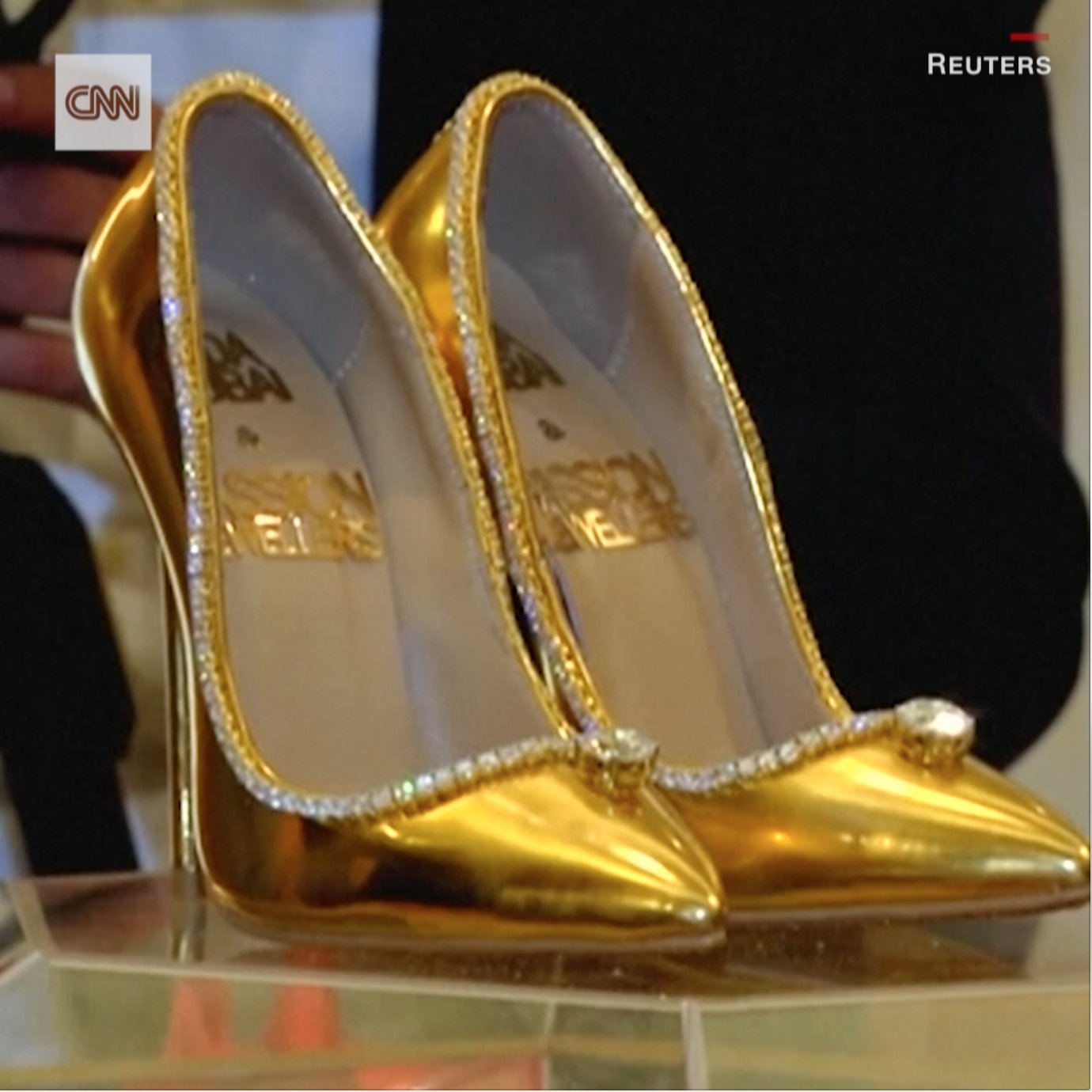 CNN on X: Called The Passion Diamond Shoes, these gold and  diamond-encrusted stilettos are believed to be the world's most expensive  shoes at $17 million   / X
