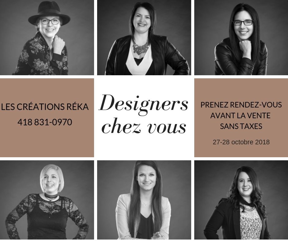creationsreka's tweet photo. Vous saviez que les designers des Créations Réka se déplacent pour des visites à domicile? Prenez rendez-vous avant la vente sans taxes de cet automne, les 27 et 28 octobre. https://t.co/8B4rnQdQMb