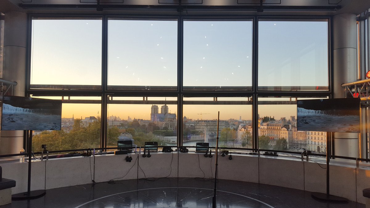 orbitalviews's tweet photo. All set for a brand new collaborative experience on the Moon, with a splendid view of Paris from the @imarabe rooftop, for the 10th anniversary of our partner @ADVENTSC ! https://t.co/IkbHXLgekP