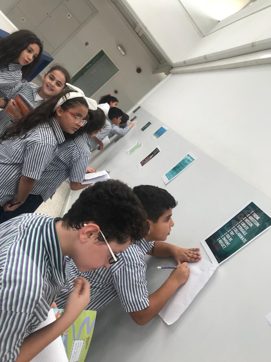 RHHS_Elementary's tweet photo. Grade 4: A gallery walk to read displayed quotes #learning #thinking #provocation #learning_differently https://t.co/FmD9TynQan
