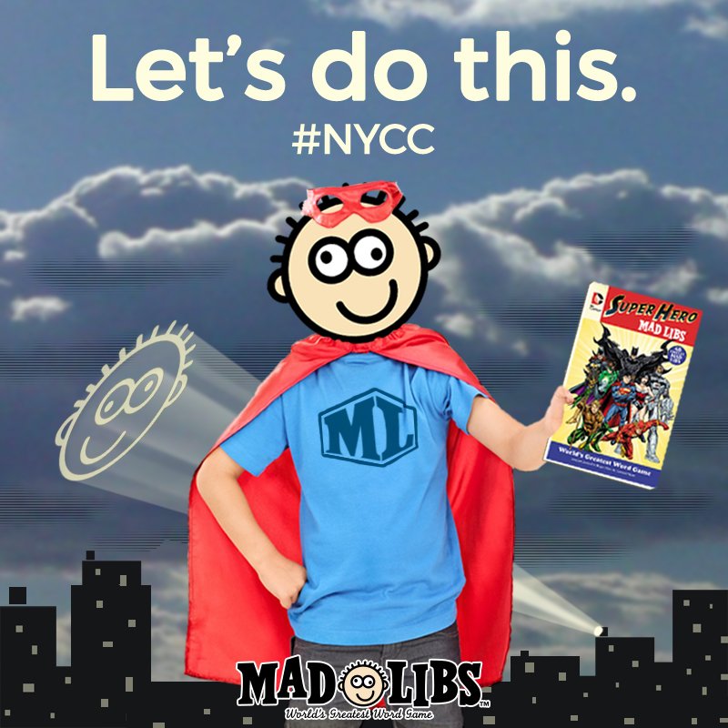 MadLibs's tweet photo. #NYCC starts tomorrow, are you ready? And even if you're not going you, could always check out this as a replacement: https://t.co/UxOolBrmfT https://t.co/zJSpHeHUZf