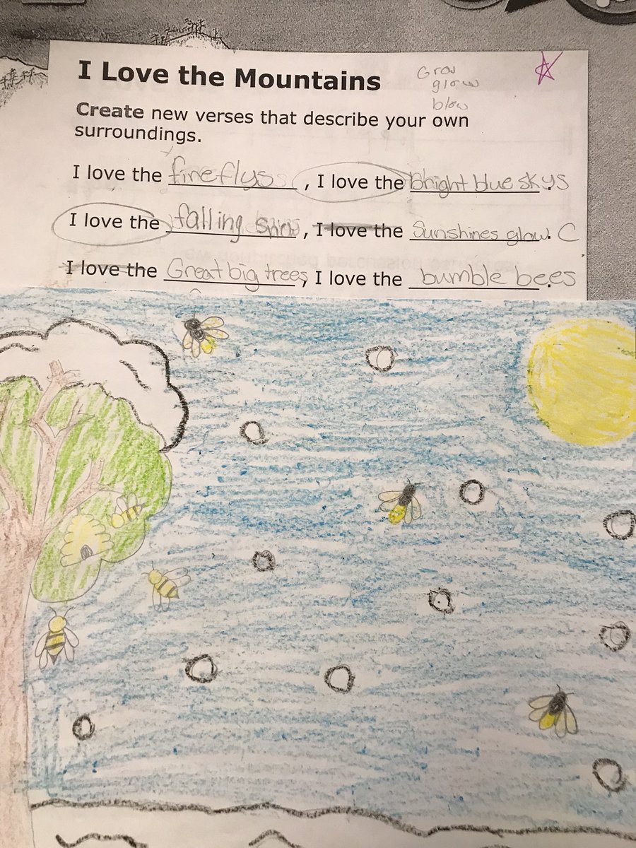 EGEMissAtkinson's tweet photo. 5th grade created their own versions of “I Love the Mountains”.  Then they learned about “A B Form” in music and then created their own movements for the A and B sections of the song. https://t.co/Qv4ZjHaTlM