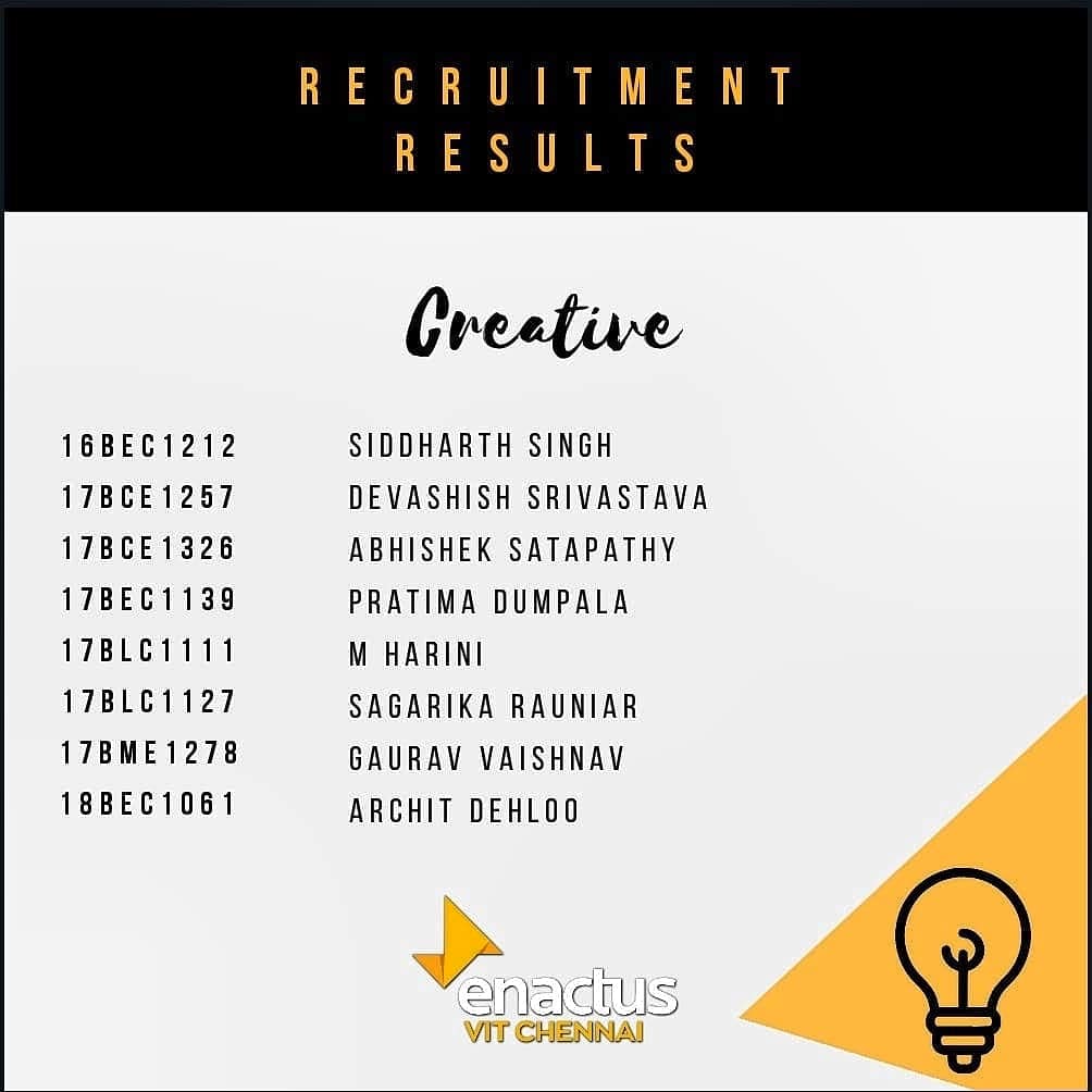 enactusvitc's tweet photo. The recruitment process finished successfully and after three rounds of the process which were written test, group discussion and personal interview, with the collective agreement of the team we have shortlisted a total of 25 people to be a part of the team.❤️❤️ https://t.co/7dkh7824l7