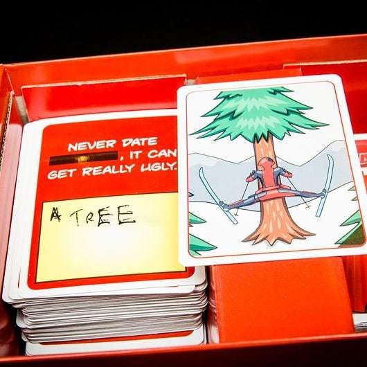 BoardGamerSteph's tweet photo. I feel like this could be an #InspiroBot post... yet it was a brilliant creation in our recent game of Deadpool Vs the World from @usaopoly hilarious game better as a late night filler. #deadpoolvstheworld #deafpool #usaopoly #bgg https://t.co/uDPlmDjDRO https://t.co/6Kvb3shHQt