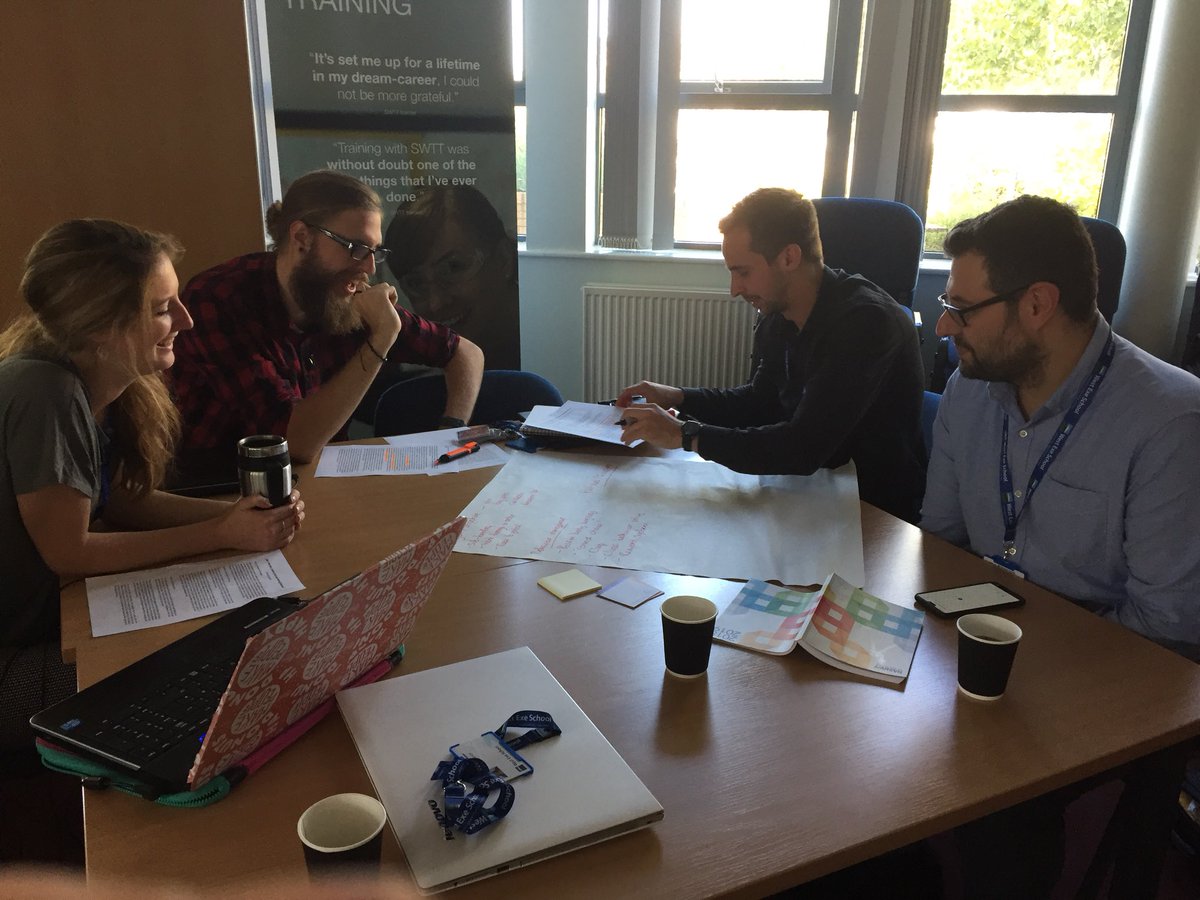 ExeterConsort's tweet image. Sharing ideas and presenting our reflections on how to foster a positive learning environment. Well done to the whole cohort for a great session.