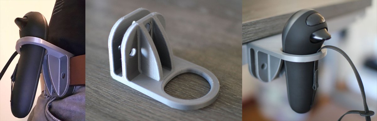 brekelj's tweet photo. Just shared my 3D printable design for a Magic Leap One Control Holder. (source files included)

Clips to your belt/pocket in a similar style as the Lightpack or can be fixed to your desk for example.
@magicleap @magicleapdevs @MadewMagicLeap @rabovitz 

https://t.co/og01mNeqqQ https://t.co/USgBKM3MAU