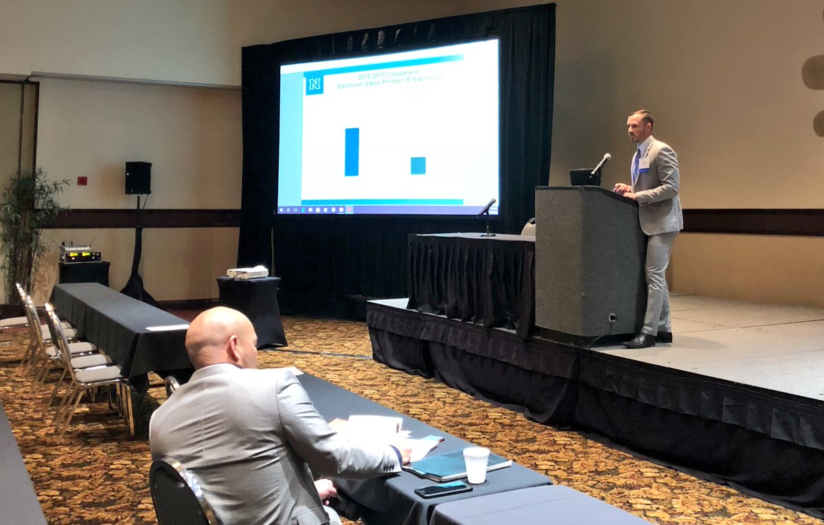 NevPublicHealth's tweet photo. Recent Trends in #SubstanceUse, #SexualRisk & #EmotionalHealth in a Representative Sample of HS Students in Nevada: Changes from 2015 to 2017 presented by Taylor Lensch, MPH #NPHA2018 #PublicHealth https://t.co/eUBlzrjZll