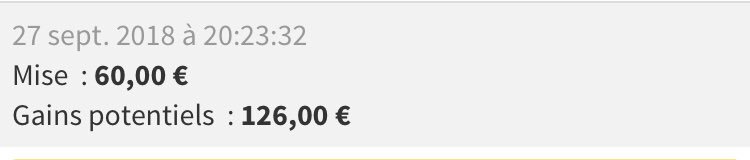 Mon pari est valide pour moi 🔥💰 

Si tu le veux 🔁 et ❤️ 

#bettingtipster #bettingexpert #betting #ParionsSport #winamax #fdj #pronos #foot #psg #om #FIFA19 #TeamOL #apuestasrecomendadas #FCBarcelona #Neymar #Messi #CristianoRonaldo #teamParieurs #LotoFoot #Ligue1 #LaLiga