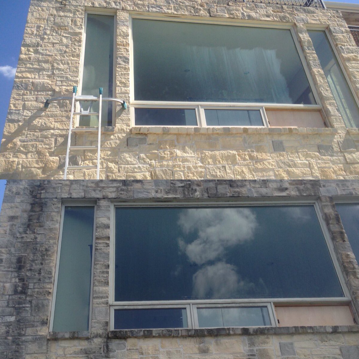 clearchoice_tx's tweet photo. Window Cleaning + Exterior House Wash services. Complimentary estimates and a 100% satisfaction guarantee. Call today to book services for results like these on your home. 

#windowcleaningatx #clearchoicetx #housewash #pressurewashing #complimentaryestimates #smallbusinessatx https://t.co/SH04PgPdKO